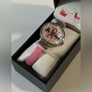 NEW "I BELIEVE" Pink Bangle Watch